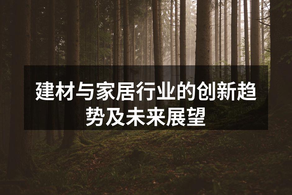 建材与家居行业的创新趋势及未来展望